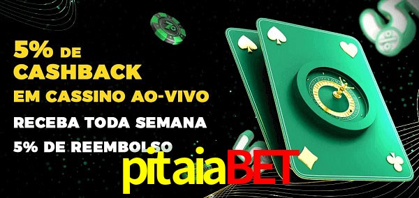 Promoções do cassino ao Vivo pitaiabet